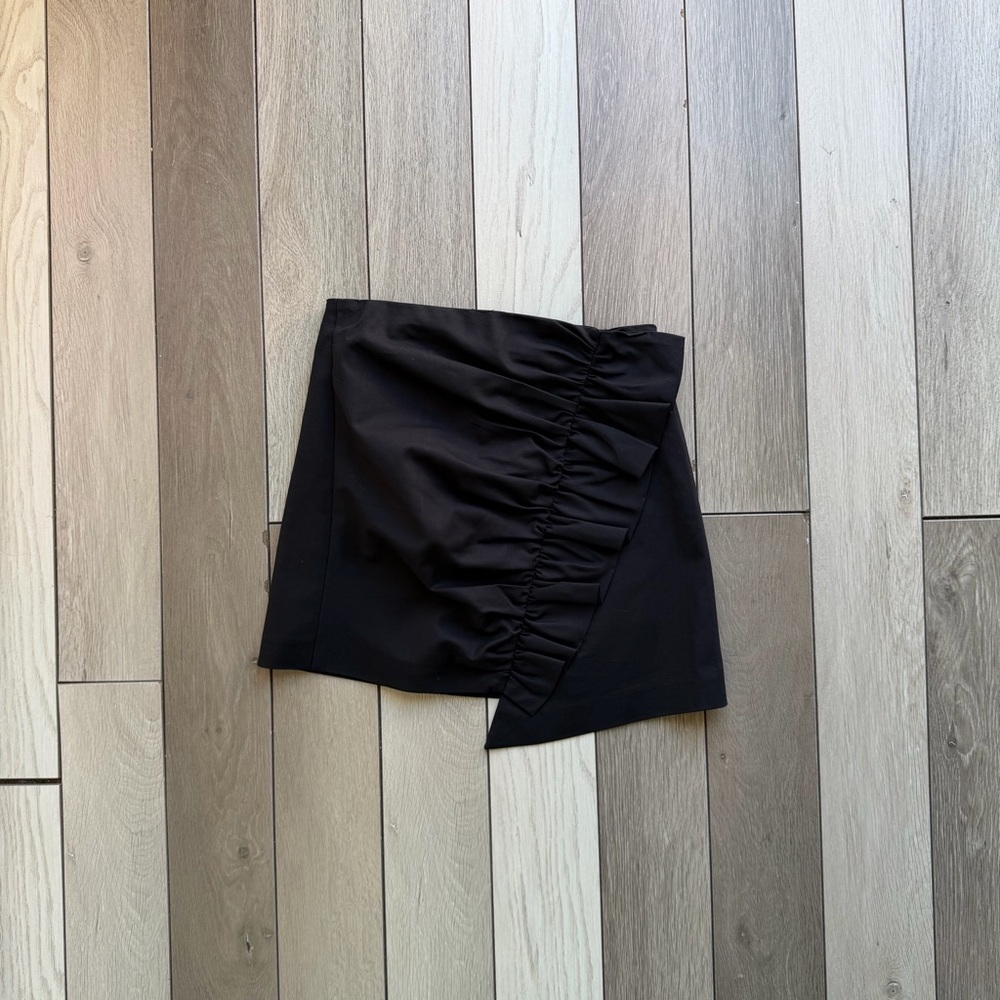 Zara asymmetrical ruched women's skirt